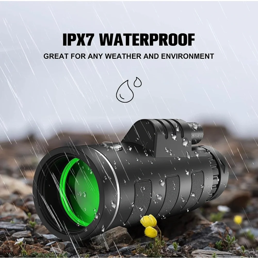 40 X 60 Waterproof High Definition Monocular Telescope